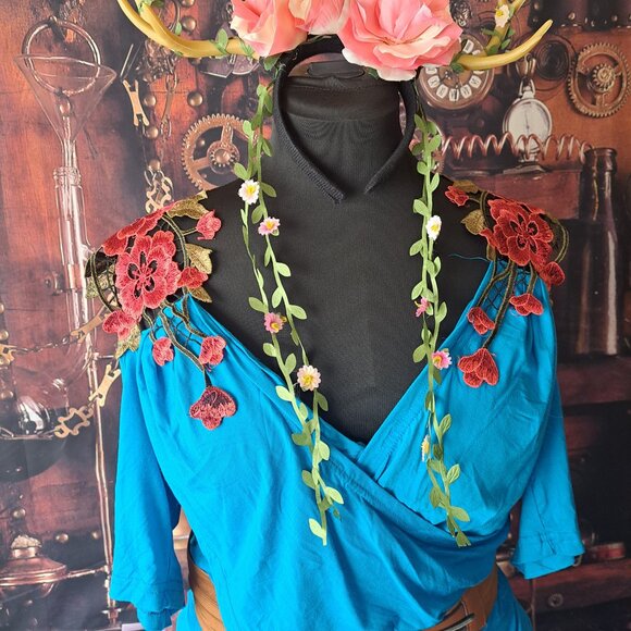 SHIELAY top, LIVA GIRL skirt, belt and headband complete outfit M - Picture 13 of 15